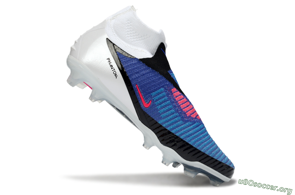 Nike Phantom 6 High Elite FG Football Boots - Blue/Electric Blue/Hot Pink 5