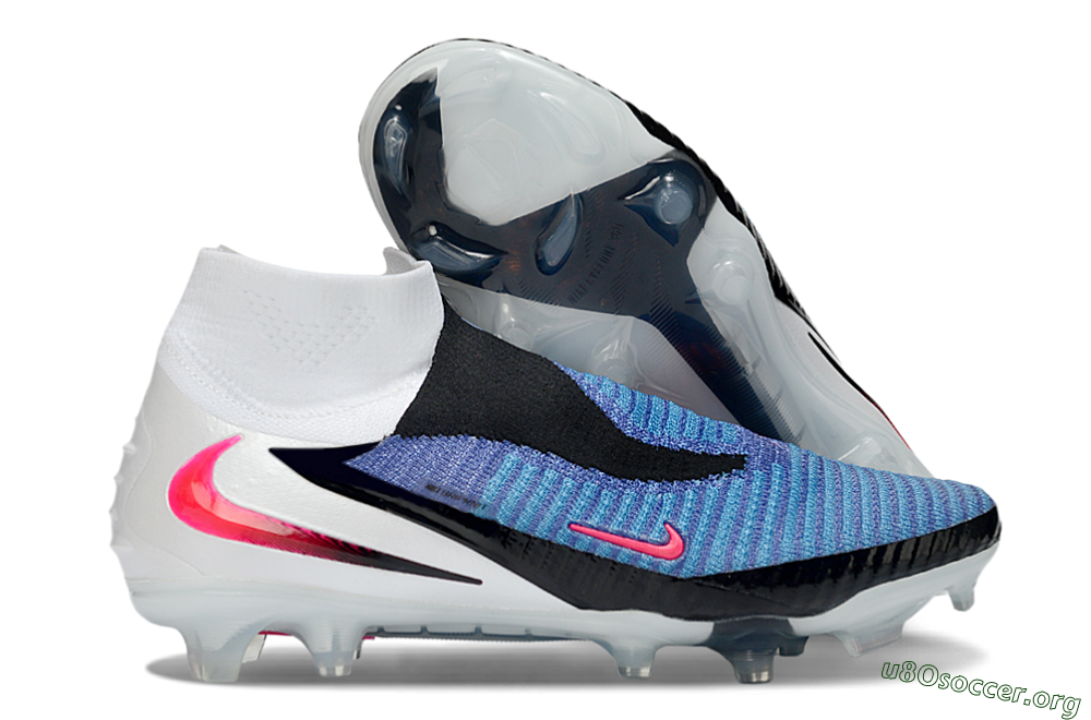 Nike Phantom 6 High Elite FG Football Boots - Blue/Electric Blue/Hot Pink 2