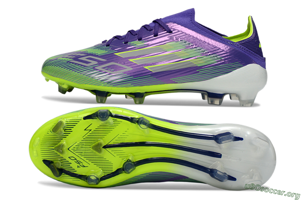 Adidas F50 Elite FG Football Boots - Purple/Lime Green/Electric Purple 1