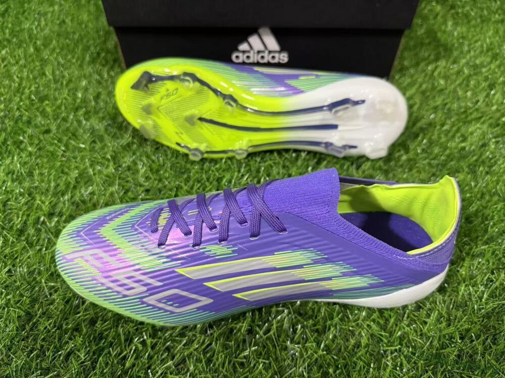 Adidas F50 Elite FG Football Boots - Purple/Lime Green/Electric Purple