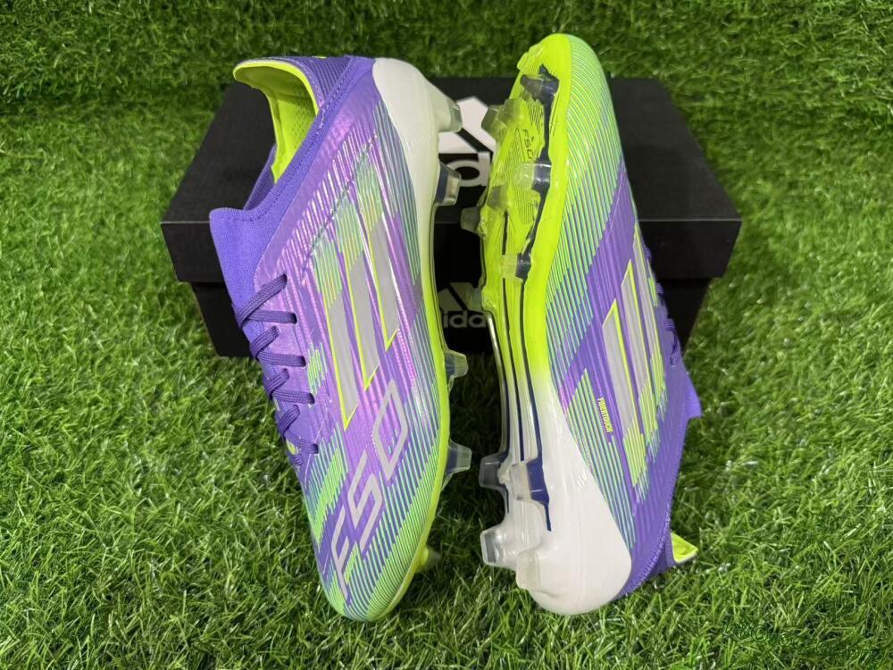 Adidas F50 Elite FG Football Boots - Purple/Lime Green/Electric Purple