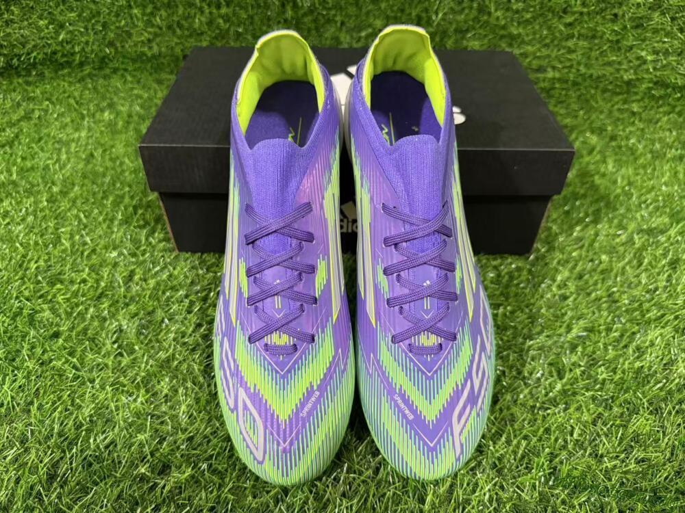 Adidas F50 Elite FG Football Boots - Purple/Lime Green/Electric Purple