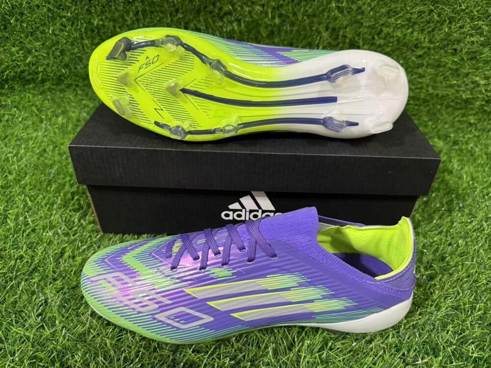 Adidas F50 Elite FG Football Boots - Purple/Lime Green/Electric Purple