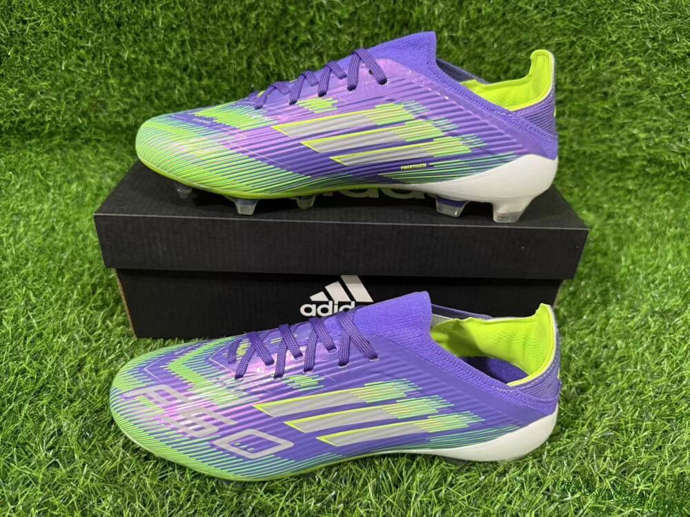 Adidas F50 Elite FG Football Boots - Purple/Lime Green/Electric Purple