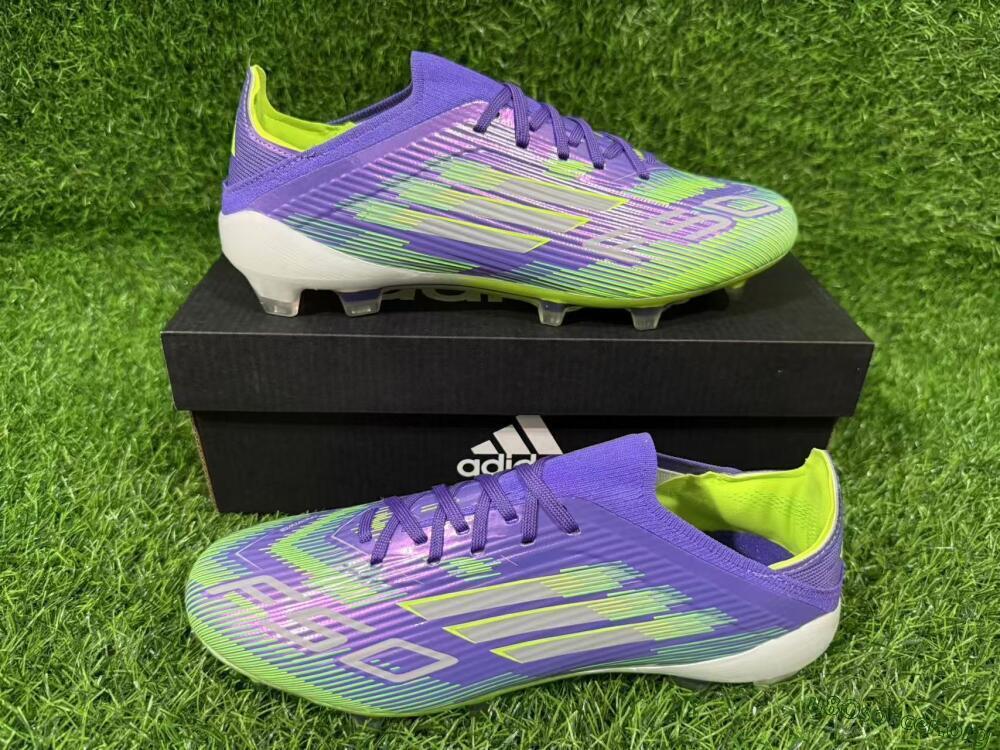 Adidas F50 Elite FG Football Boots - Purple/Lime Green/Electric Purple