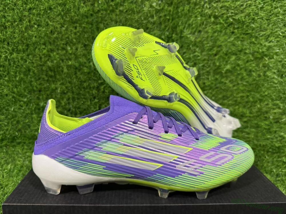 Adidas F50 Elite FG Football Boots - Purple/Lime Green/Electric Purple