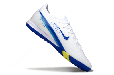 Nike Air Zoom Mercurial Vapor 16 Elite TF Football Shoes - White/Royal Blue/Lemon Yellow