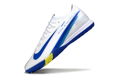 Nike Air Zoom Mercurial Vapor 16 Elite TF Football Shoes - White/Royal Blue/Lemon Yellow