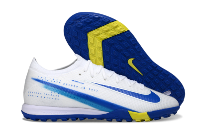 Nike Air Zoom Mercurial Vapor 16 Elite TF Football Shoes - White/Royal Blue/Lemon Yellow