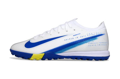 Nike Air Zoom Mercurial Vapor 16 Elite TF Football Shoes - White/Royal Blue/Lemon Yellow