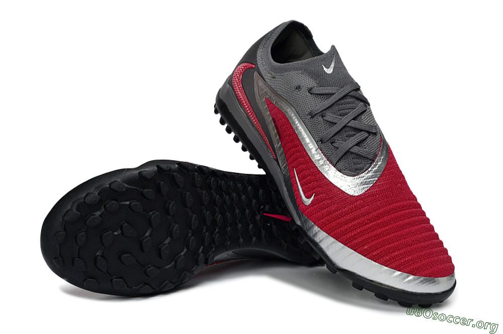 Nike Phantom 6 Low Elite TF Football Shoes - Red/Crimson Blaze/Grey Storm 0