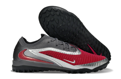 Nike Phantom 6 Low Elite TF Football Shoes - Red/Crimson Blaze/Grey Storm
