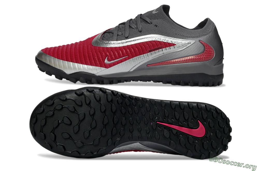 Nike Phantom 6 Low Elite TF Football Shoes - Red/Crimson Blaze/Grey Storm 1