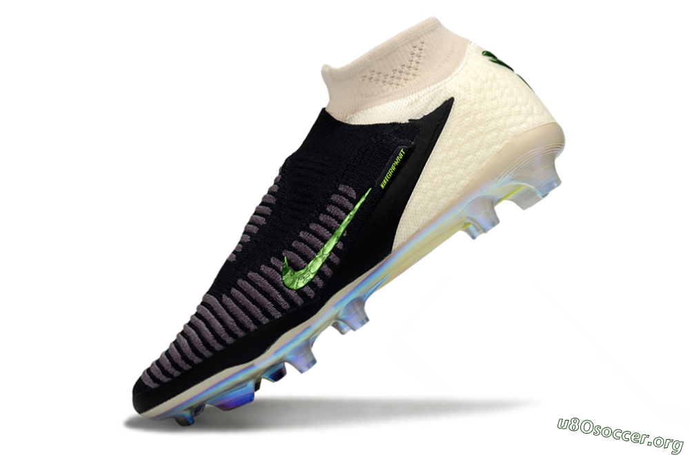 Nike Phantom 6 High Elite FG Football Boots - Black/Electric Green/Beige 5