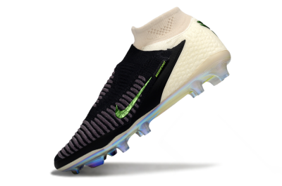 Nike Phantom 6 High Elite FG Football Boots - Black/Electric Green/Beige