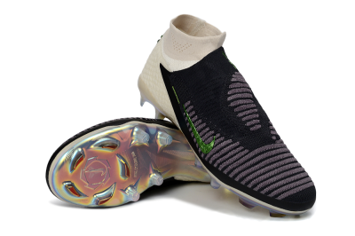 Nike Phantom 6 High Elite FG Football Boots - Black/Electric Green/Beige