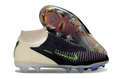 Nike Phantom 6 High Elite FG Football Boots - Black/Electric Green/Beige