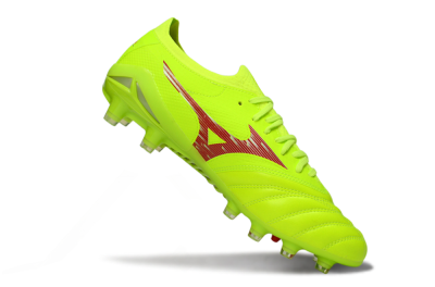 Mizuno Morelia Neo 4 FG Football Boots - Lime/Electric Green/Crimson Red