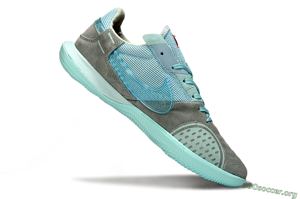 Nike Street Gato IC Football Shoes - Aqua/Sky Blue/Stone Gray 4