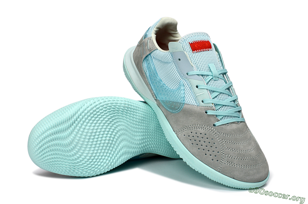 Nike Street Gato IC Football Shoes - Aqua/Sky Blue/Stone Gray 0