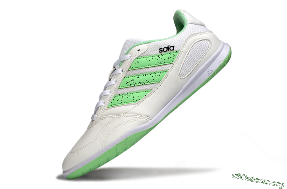 Adidas Top Sala IC Football Shoes - White/Fresh Green/Classic White 5