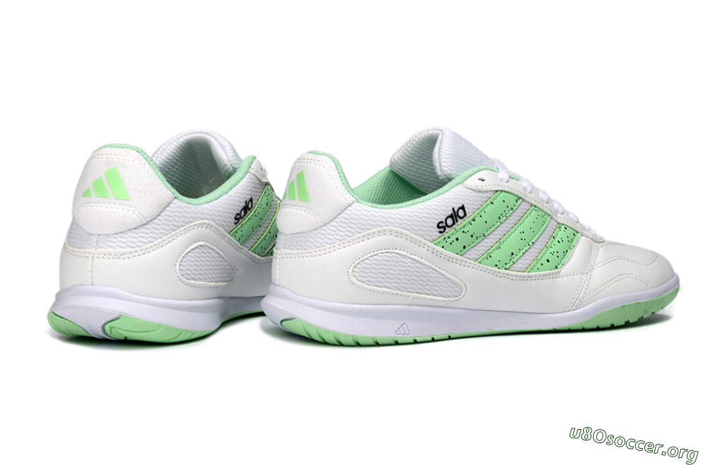 Adidas Top Sala IC Football Shoes - White/Fresh Green/Classic White 6