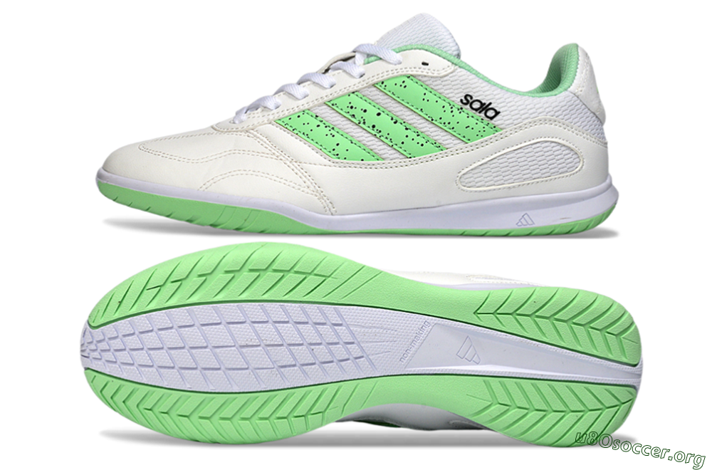 Adidas Top Sala IC Football Shoes - White/Fresh Green/Classic White 1