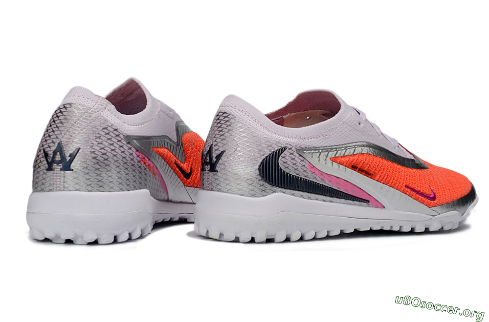 Nike Phantom 6 Low Elite TF Football Shoes - Orange/Fuchsia Pink/Silver Grey 6