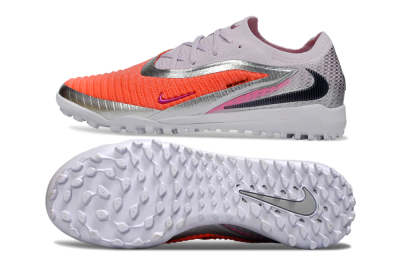 Nike Phantom 6 Low Elite TF Football Shoes - Orange/Fuchsia Pink/Silver Grey