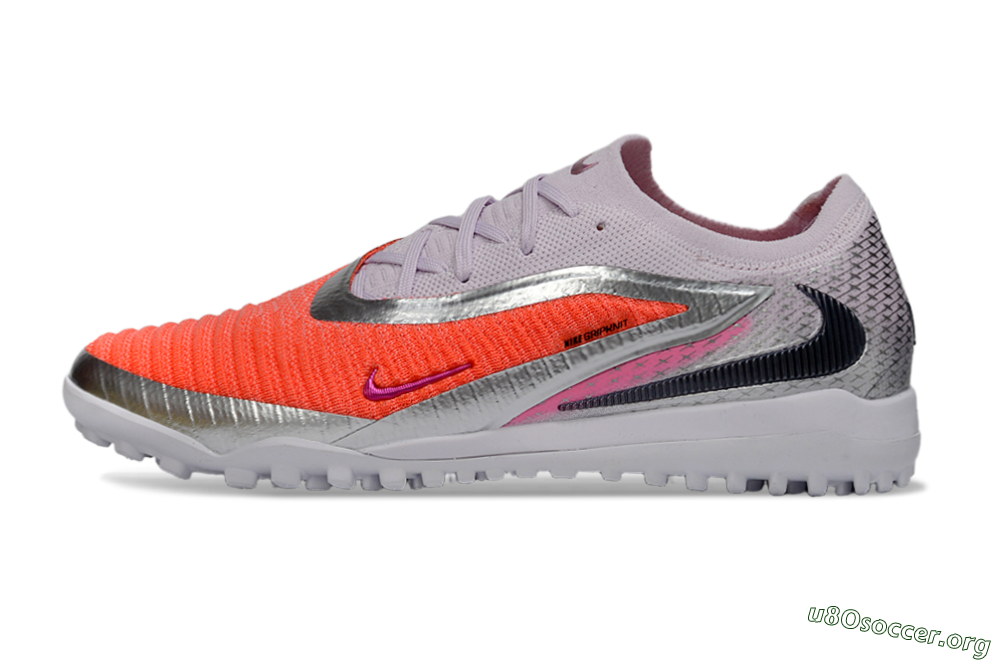 Nike Phantom 6 Low Elite TF Football Shoes - Orange/Fuchsia Pink/Silver Grey 3