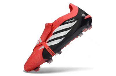 Adidas Predator 26 Elite Fold-Over Tongue FG Football Boots - Red/Fiery Red/Graphite Black