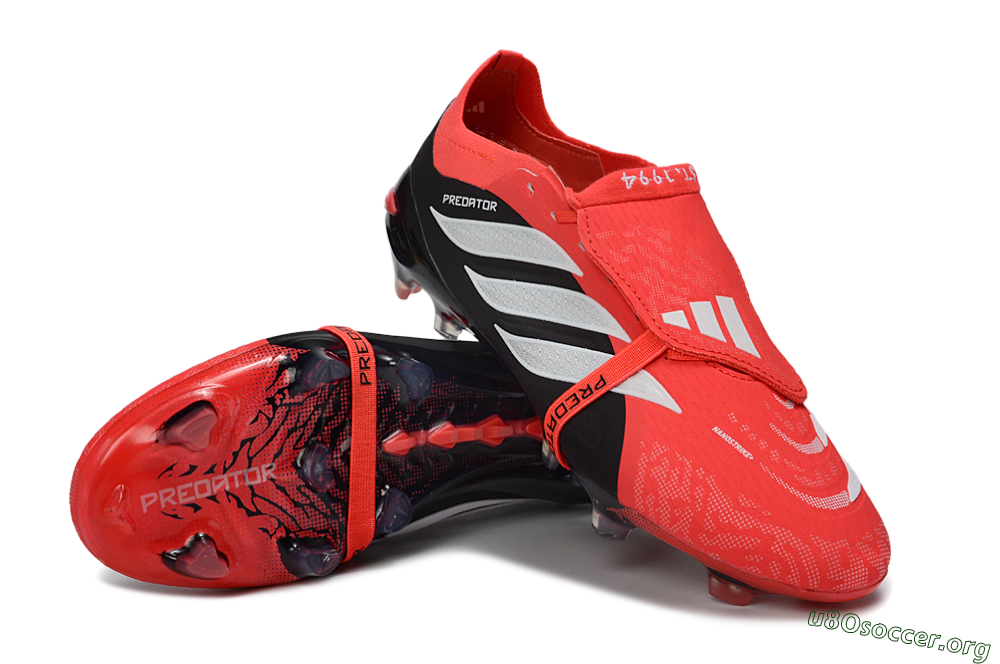 Adidas Predator 26 Elite Fold-Over Tongue FG Football Boots - Red/Fiery Red/Graphite Black 0