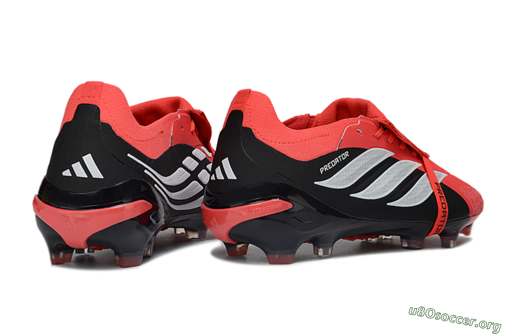 Adidas Predator 26 Elite Fold-Over Tongue FG Football Boots - Red/Fiery Red/Graphite Black 6