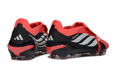 Adidas Predator 26 Elite Fold-Over Tongue FG Football Boots - Red/Fiery Red/Graphite Black