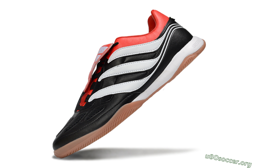 Adidas Predator Precision Elite Fold-Over Tongue IC Football Shoes - Black/Crimson Red/White 5