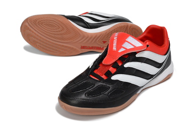 Adidas Predator Precision Elite Fold-Over Tongue IC Football Shoes - Black/Crimson Red/White