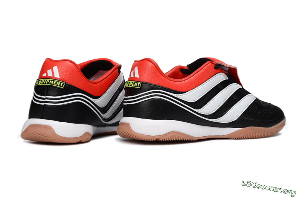 Adidas Predator Precision Elite Fold-Over Tongue IC Football Shoes - Black/Crimson Red/White 6