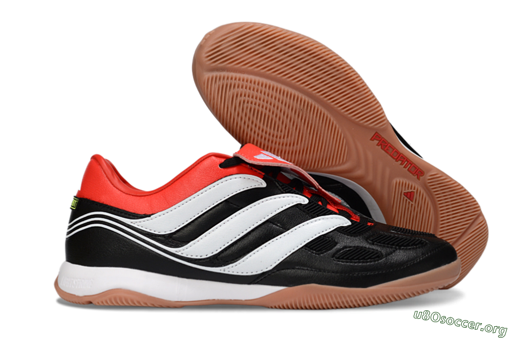 Adidas Predator Precision Elite Fold-Over Tongue IC Football Shoes - Black/Crimson Red/White 2