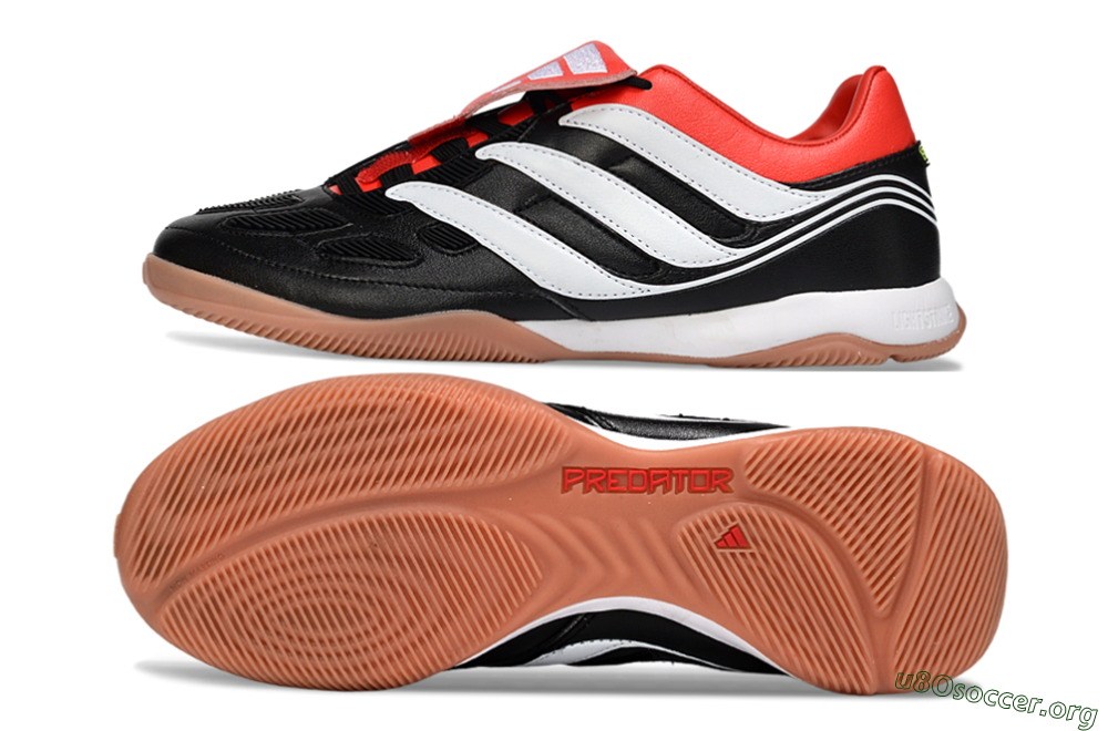 Adidas Predator Precision Elite Fold-Over Tongue IC Football Shoes - Black/Crimson Red/White 1