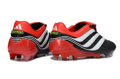 Adidas Predator Precision Elite Fold-Over Tongue FG Football Boots - Black/Red Blaze/White Phantom