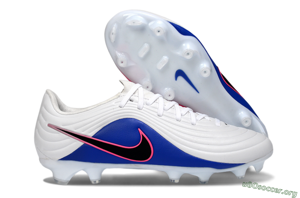 Nike Tiempo Legend 10 Elite FG Football Boots - White/Electric Blue/Pink Flash 2