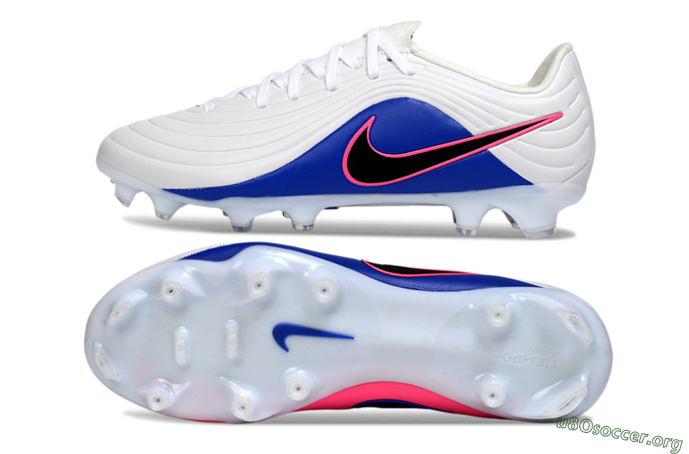 Nike Tiempo Legend 10 Elite FG Football Boots - White/Electric Blue/Pink Flash 1