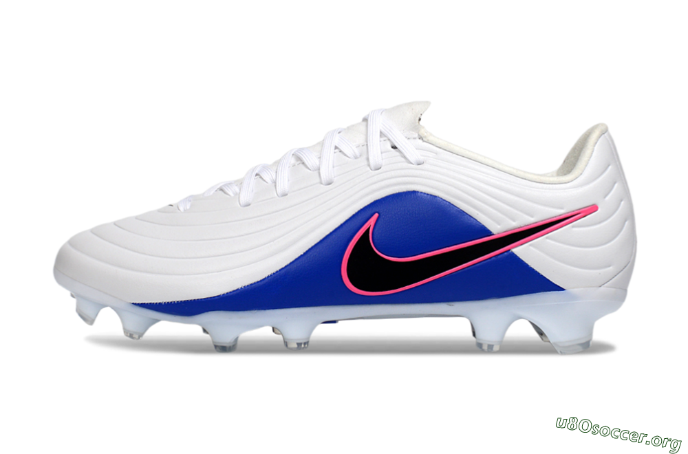 Nike Tiempo Legend 10 Elite FG Football Boots - White/Electric Blue/Pink Flash 3