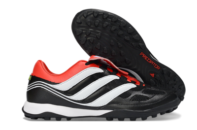 Adidas Predator 26 Elite Fold-Over Tongue TF Football Shoes - Black/Vibrant Red/Soft White