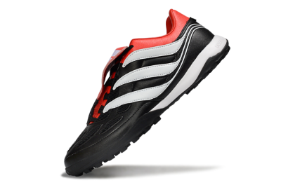 Adidas Predator 26 Elite Fold-Over Tongue TF Football Shoes - Black/Vibrant Red/Soft White