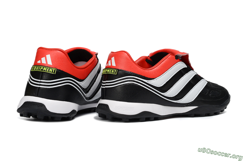 Adidas Predator 26 Elite Fold-Over Tongue TF Football Shoes - Black/Vibrant Red/Soft White 6