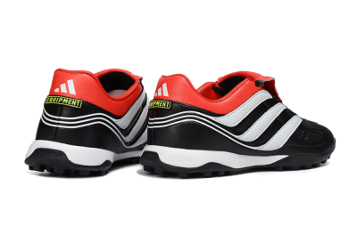 Adidas Predator 26 Elite Fold-Over Tongue TF Football Shoes - Black/Vibrant Red/Soft White