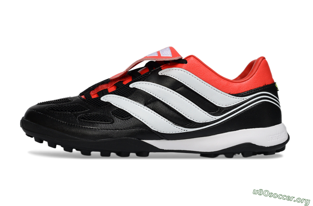 Adidas Predator 26 Elite Fold-Over Tongue TF Football Shoes - Black/Vibrant Red/Soft White 3