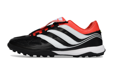 Adidas Predator 26 Elite Fold-Over Tongue TF Football Shoes - Black/Vibrant Red/Soft White