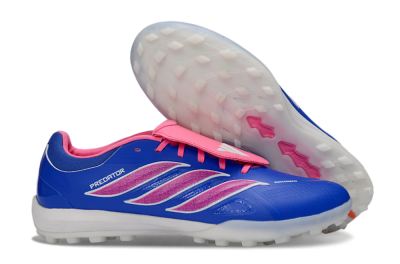 Adidas Predator 26 Elite Fold-Over Tongue TF Football Shoes - Blue/Vibrant Pink/Light Blue
